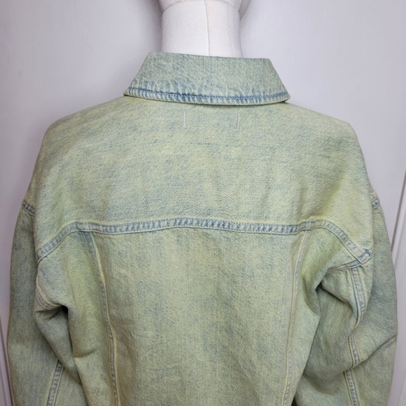 Madewell Oversized Crop Denim Trucker Jacket Size Medium - Picture 9 of 11